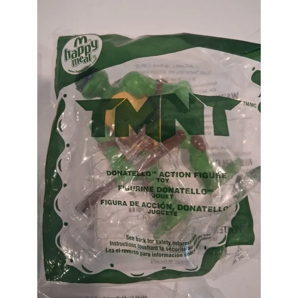 McDonalds Happy Meal TMNT Donatello Figures Lot of 3 Sealed Vintage Toys NIP
